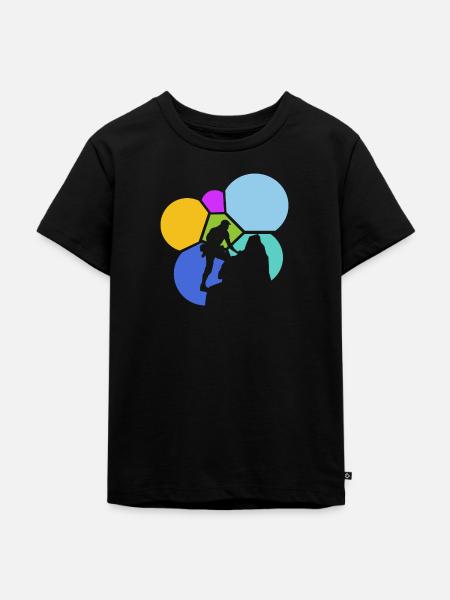 Kletterwand Felsklettern Klettern - Kinder Premium Bio T-Shirt - Schwarz