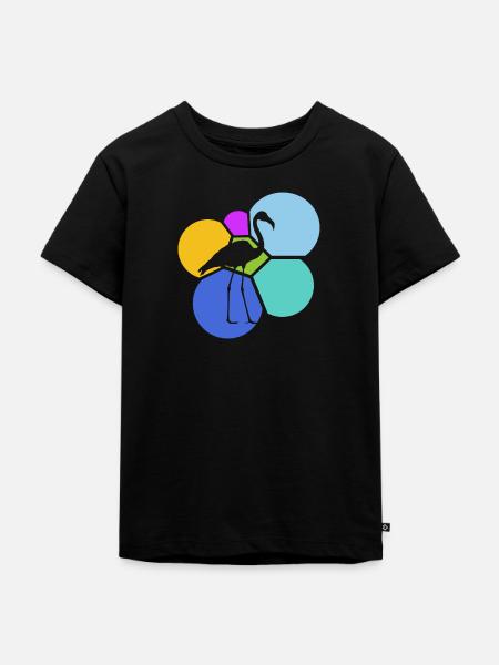Flamenco Exotisch Flamingo - Kinder Premium Bio T-Shirt - Schwarz