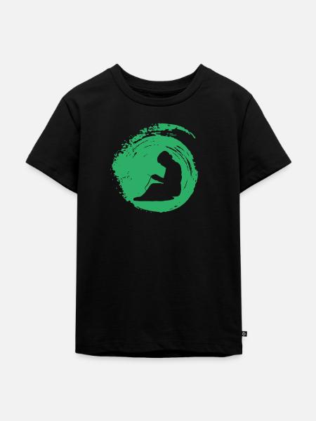 Nähen Faden Wolle - Kinder Premium Bio T-Shirt - Schwarz