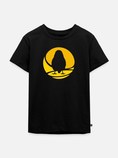 Flügel Piep Vogel - Kinder Premium Bio T-Shirt - Schwarz