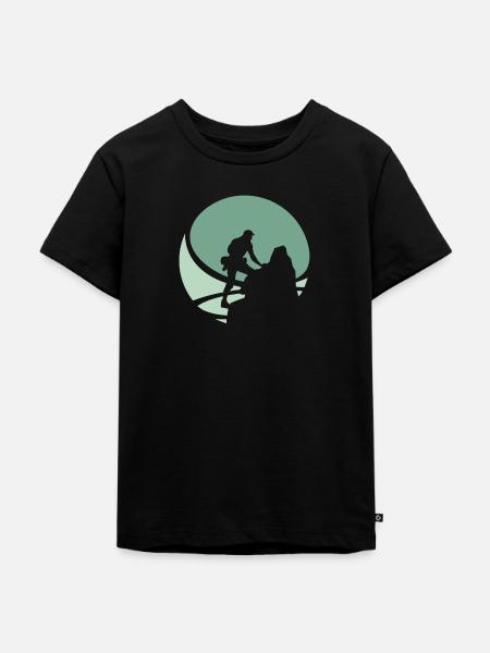 Felsklettern Kletterwand Felsklettern - Kinder Premium Bio T-Shirt - Schwarz