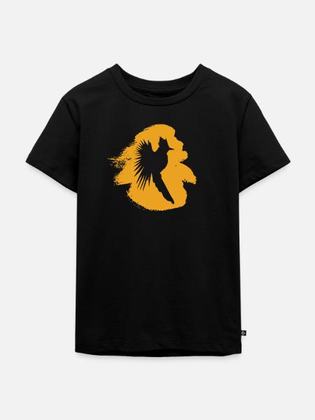 Vogel Fliegen Vogel - Kinder Premium Bio T-Shirt - Schwarz