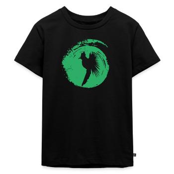 Rolig Nymfkakadua Rolig - Ekologisk premium-T-shirt barn - svart - Fram - Mikhail (115cm)