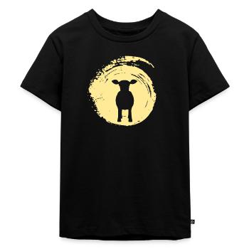 Rind Milch Bauer - Kinder Premium Bio T-Shirt - Schwarz - Vorne - Mikhail (115cm)