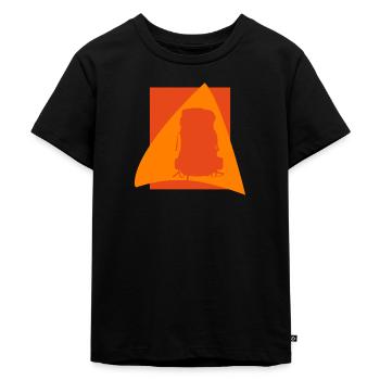 Wandern Backpacker Backpacker - Kinder Premium Bio T-Shirt - Schwarz - Vorne - Mikhail (115cm)