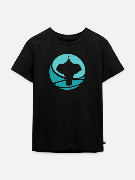 Elefanten Zirkuszelt Akrobatik - Kinder Premium Bio T-Shirt - Schwarz