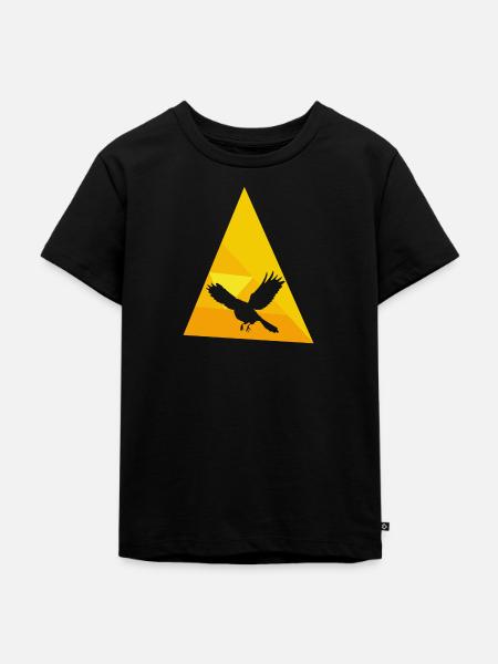 Vogel Vogel Vogelschwarm - Kinder Premium Bio T-Shirt - Schwarz