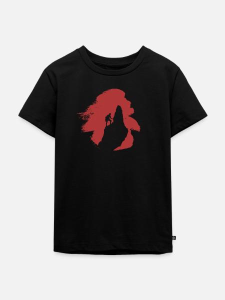 Kletterer Kletterwand Felsklettern - Kinder Premium Bio T-Shirt - Schwarz