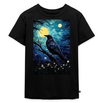 Raven - Kids Premium Organic T-Shirt - black - Front - Mikhail (115cm)