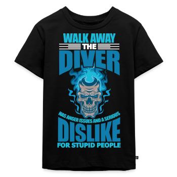 Le plongeur a des problèmes de colère et une aversion sérieuse pour - T-shirt Premium bio Enfant - noir - Devant - Mikhail (115cm)
