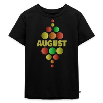 First Grade August - Kids Premium Organic T-Shirt - black - Front - Mikhail (115cm)