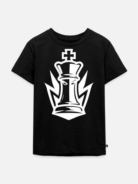 Schach König Figur - Kinder Premium Bio T-Shirt - Schwarz