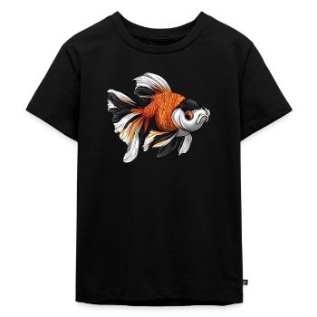 Fancy Calico Schleierschwanz Goldfisch - Kinder Premium Bio T-Shirt - Schwarz - Vorne - Mikhail (115cm)
