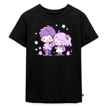 Amour fraternel - Design sincère pour la famille - T-shirt Premium bio Enfant - noir - Devant - Mikhail (115cm)