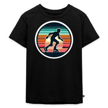 Roller - T-shirt Premium bio Enfant - noir - Devant - Mikhail (115cm)