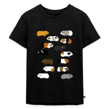 14 Meerschweinchen - Kinder Premium Bio T-Shirt - Schwarz - Vorne - Mikhail (115cm)