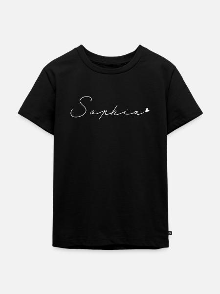 Name Sophia - Kids Premium Organic T-Shirt - black
