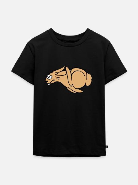 Quick Bunny - Kinder Premium Bio T-Shirt - Schwarz