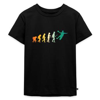 Handballer Evolution Handball - Kinder Premium Bio T-Shirt - Schwarz - Vorne - Mikhail (115cm)