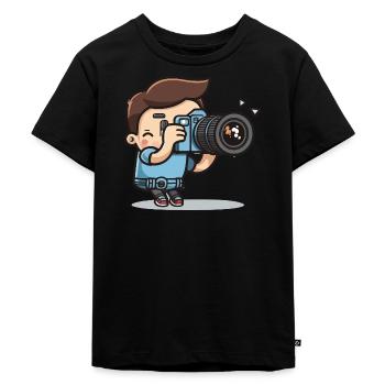 Photographer - Kids Premium Organic T-Shirt - black - Front - Mikhail (115cm)