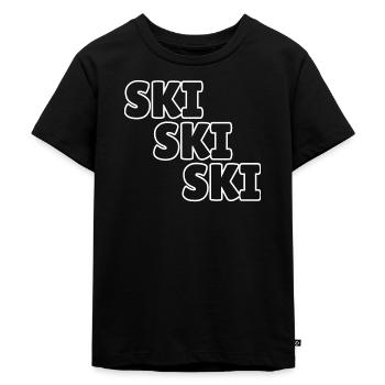 Ski ski ski - Kids Premium Organic T-Shirt - black - Front - Mikhail (115cm)