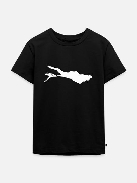 Bodensee Weiß - Kinder Premium Bio T-Shirt - Schwarz