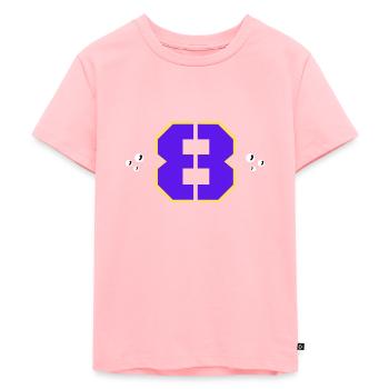 Number - Kids Premium Organic T-Shirt - rose - Front - AI Model Kid Female (0cm)