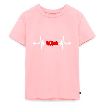 Turks Heartbeat Turkey - Kids Premium Organic T-Shirt - rose - Front - AI Model Kid Female (0cm)