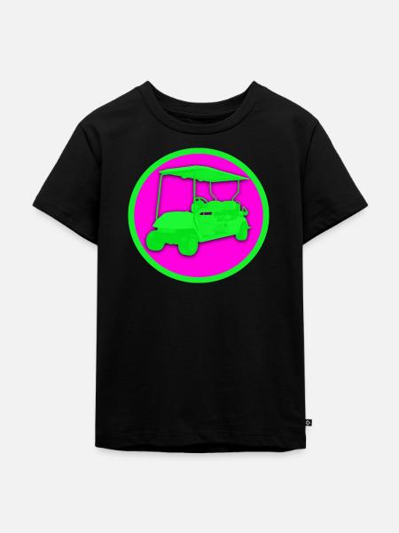 Fancy Golfcar - Kinder Premium Bio T-Shirt - Schwarz