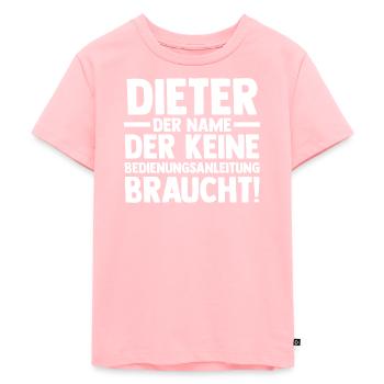 Vorname Dieter - Kinder Premium Bio T-Shirt - Rosa - Vorne - AI Model Kid Female (0cm)