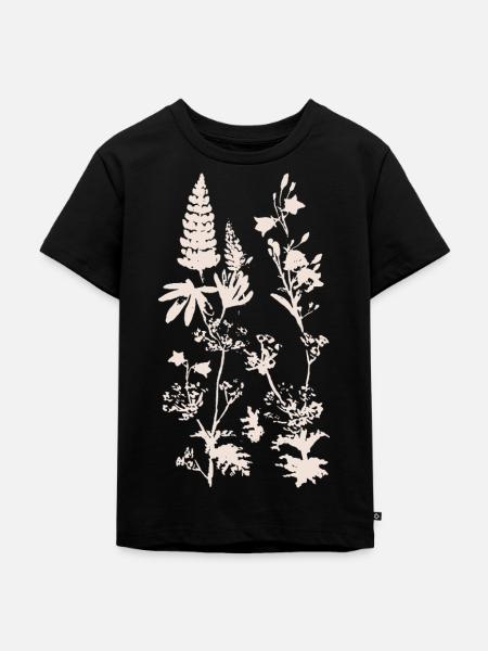 WIESENPFLANZEN - Kinder Premium Bio T-Shirt - Schwarz