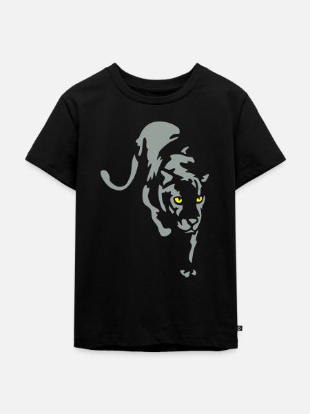 Panther - Kinder Premium Bio T-Shirt - Schwarz