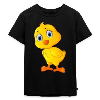 cute-chicken, sweet chicken - Kids Premium Organic T-Shirt - black - Front - Mikhail (115cm)