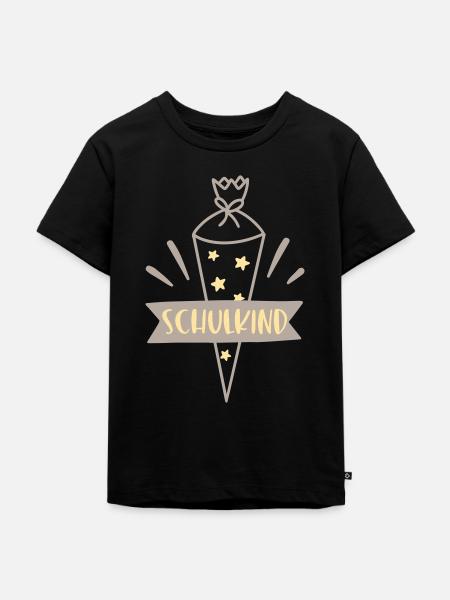 Schultüte Schulkind Sterne - Kinder Premium Bio T-Shirt - Schwarz