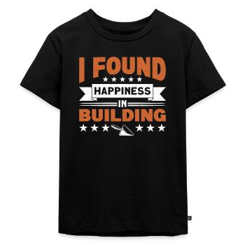 J’ai trouvé le bonheur dans la construction - T-shirt Premium bio Enfant - noir - Devant - Mikhail (115cm)
