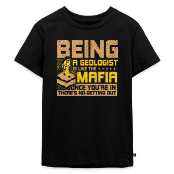 Être géologue, c’est comme la recherche de roches mafieuses - T-shirt Premium bio Enfant - noir - Devant - Mikhail (115cm)