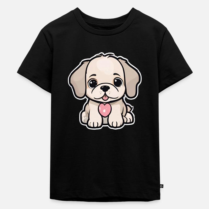 bebe chien - T-shirt Premium bio Enfant - noir