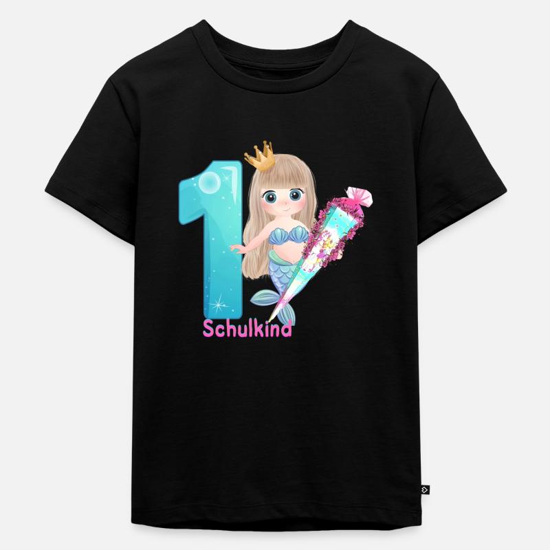 Schulkind - Kinder Premium Bio T-Shirt - Schwarz