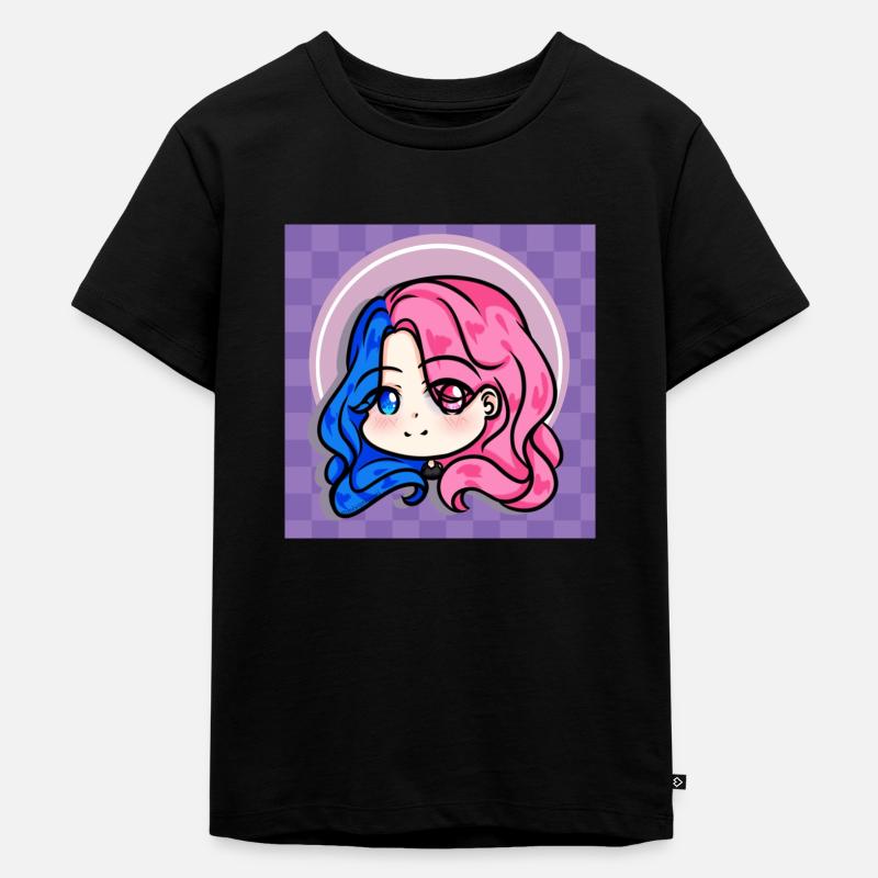 Tiffany marie chibi mit Hintergrund - Kinder Premium Bio T-Shirt - Schwarz