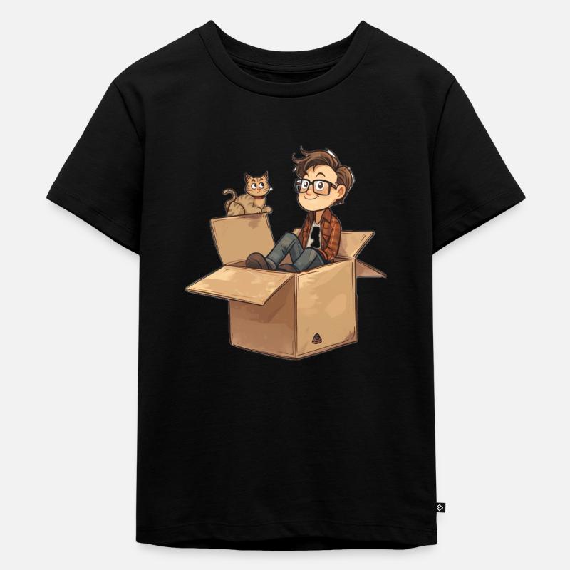 Funny Quantum Physics Meme - Kids Premium Organic T-Shirt - black