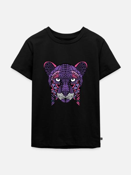 Globaler Nomaden-Gepard - Kinder Premium Bio T-Shirt - Schwarz