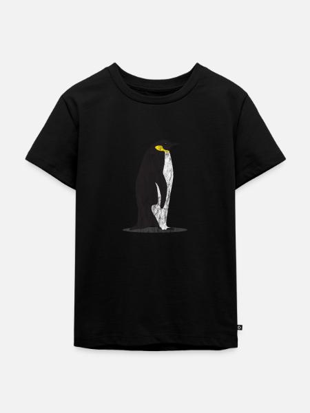 Tiere Pinguin - Kinder Premium Bio T-Shirt - Schwarz