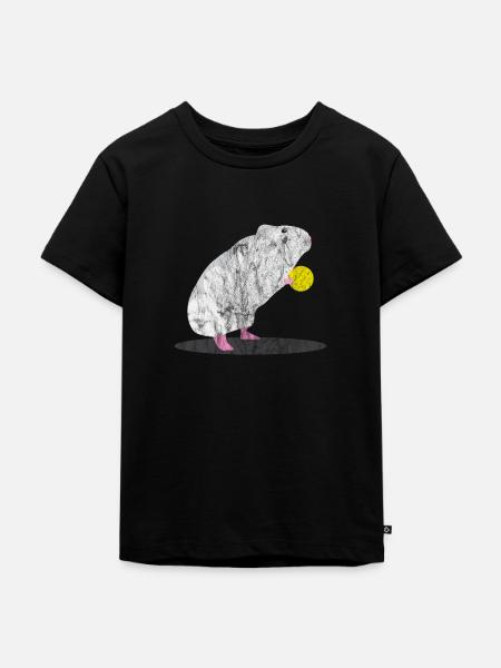 Tiere Ratte und Käse - Kinder Premium Bio T-Shirt - Schwarz