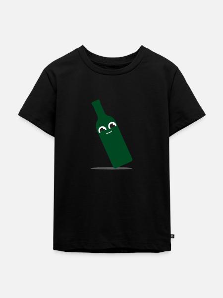 Nette Gegenstände - Flasche - Kinder Premium Bio T-Shirt - Schwarz