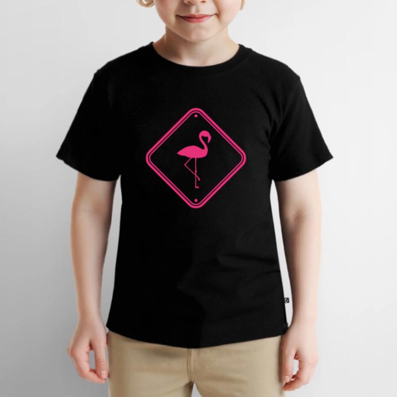 warning note caution caution shield danger fla Kids Premium Organic T-Shirt