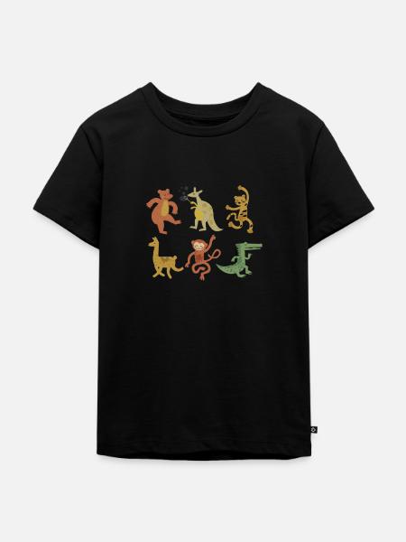 Animals - Kinder Premium Bio T-Shirt - Schwarz
