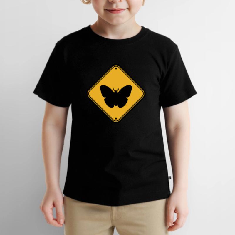 butterfly caution caution note shield zone Kids Premium Organic T-Shirt