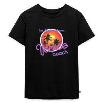 Venedig - Kinder Premium Bio T-Shirt - Schwarz - Vorne - Mikhail (115cm)