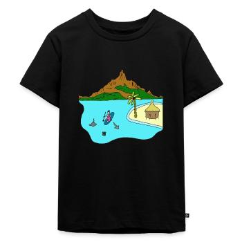 Bora Bora - Kids Premium Organic T-Shirt - black - Front - Mikhail (115cm)