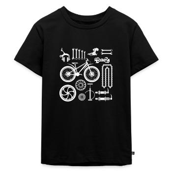 Geschenk Radsport Radsport Kit Bike bmx vtt - Kinder Premium Bio T-Shirt - Schwarz - Vorne - Mikhail (115cm)